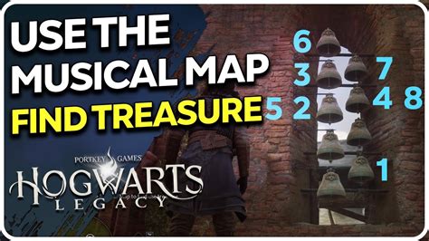 how to use the musical map to find the treasure in hogwarts legacy